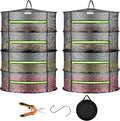VIVOSUN 2-Pack 4-Layer Mesh Drying Rack Hanging Design with Green Zippers for Dehydrating, Indoor and Outdoor (Pruning Shears Included) by VIVOSUN