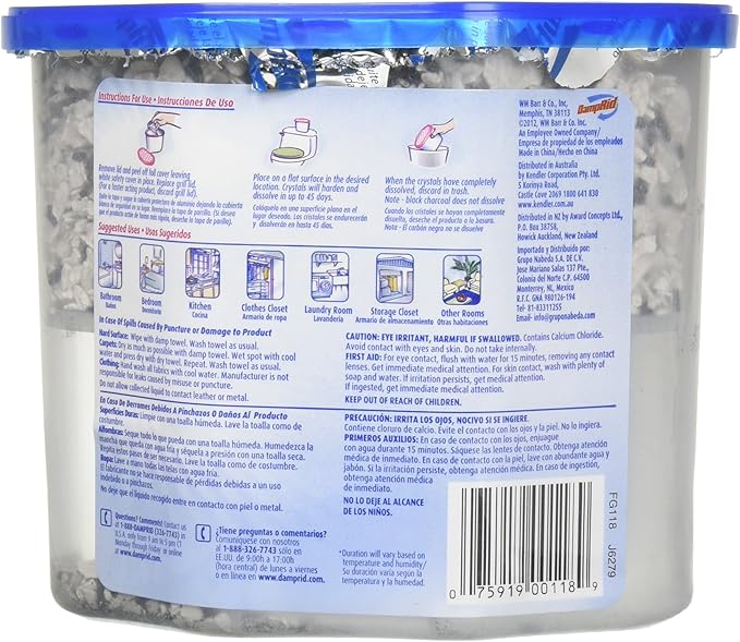 DampRid Moisture Absorber with Activated Charcoal, 18oz (3 Pack) - Image 2