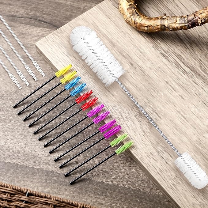 37 Pieces Hummingbird Feeder Cleaning Brush 3 Size Mini Nylon Tube Brushes Set 2 in 1 Double Headed Hummingbird Brush Cleaner for Bottles Tubes Jars Bird Feeder(White) - Image 6