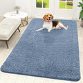 OLANLY Dog Door Mat for Muddy Paws 59x35, Absorbs Moisture and Dirt, Absorbent Non-Slip Washable Doormat, Quick Dry Chenille Mud Mat for Dogs, Entry Indoor Entryway Carpet for Inside Floor, Airy Blue by OLANLY