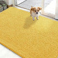 OLANLY Dog Door Mat for Muddy Paws 48x30, Absorbs Moisture and Dirt, Absorbent Non-Slip Washable Doormat, Quick Dry Chenille Mud Mat for Dogs, Entry Indoor Entryway Carpet for Inside Floor, Yellow by OLANLY