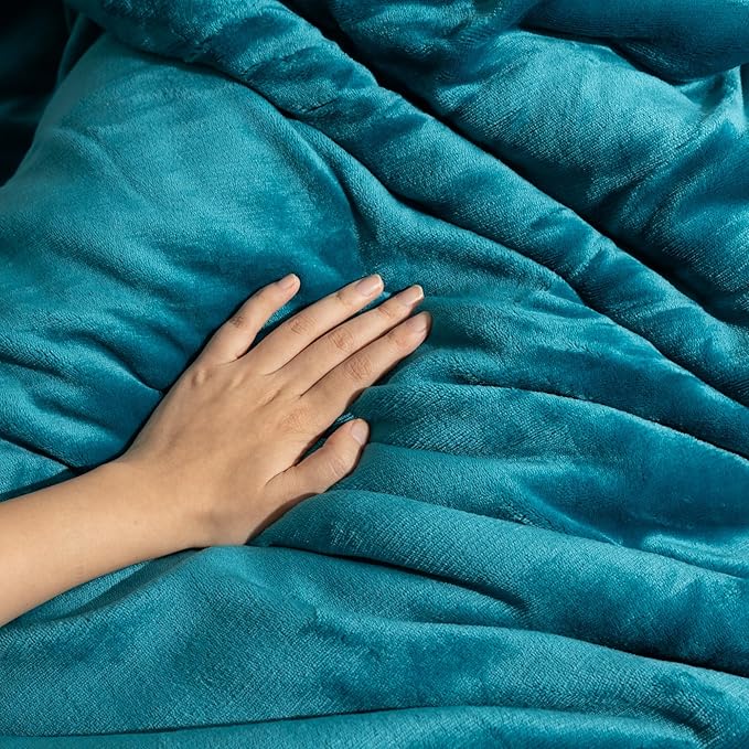 Waterproof Bed Blanket for Bed King Size 80''x90'', Water Proof and Stain Resistant Couch Blanket Soft Leakproof Plush Throw Blankets Fleece Protector Reversible Mattress(Blue) - Image 3