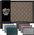 GORILLA GRIP 100% Waterproof All-Season WeatherMax Doormat, 72x24, US Designed Natural Rubber, Stain and Fade Resistant, Low Profile Indoor Outdoor Door Mats, Easy Clean Patio Mat, Taupe Basket Weave by GorillaGrip