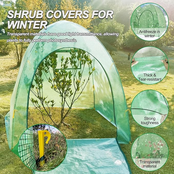 59″*59″*60″ Large Winter Plant Warm Covers with Air Hole for Raised Bed- Warm Tent Freeze Protection Humidity Domes for Germination, Seedling Propagation Protecting Plants from Animals - Image 4