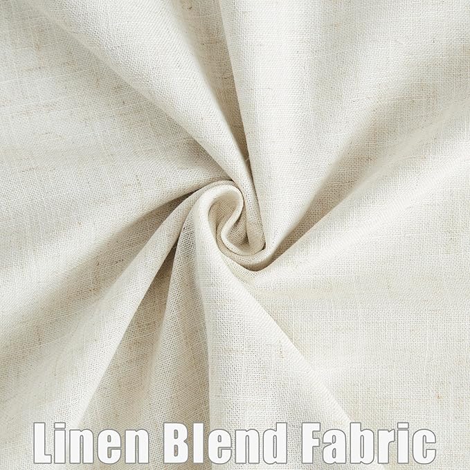 Kayne Studio Natural Pinch Pleated Full Blackout Curtains, Linen Blend Room Darkening Thermal Insulated Soundproof Drapes, 95 Inch Back Tab Window Curtains for Living Room Bedroom (2 Panels, 40"x95") - Image 5