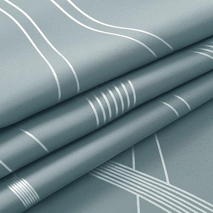 NICETOWN Room Darkening Curtains for Living Room, Stormy Sea, 2 PCs, 52 inch by 84 inch, Easy Care Solid Thermal Insulated Grommet Room Darkening Curtains/Panels/Drapes for Bedroom Decoration - Image 8