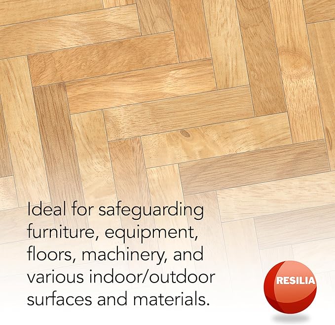 RESILIA Clear Construction Film - Heavy-Duty 4 Mil, 0.004 Inch, Indoor/Outdoor Plastic Sheeting, Drop Cloth, Moisture and Vapor Barrier for Painting, Garden, Furniture, 20' by 100' Roll, Made in USA - Image 5