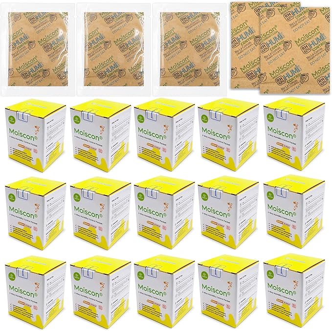 225 Pack 62% RH 8 Gram Two-Way Humidity Control Packs for Storing 1 oz, Size 8 Moisture Control Packets Individually Wrapped by Wisesorb