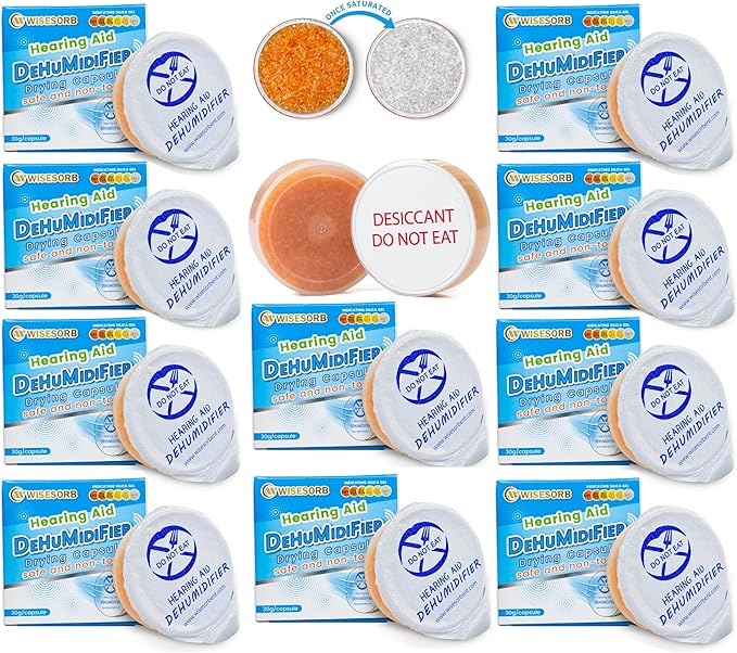 10 Pieces Hearing Aid Dryer, Hearing Aid Dryer Capsules Bricks, Hearing Aid Accessories by Wisesorb
