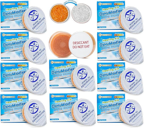 10 Pieces Hearing Aid Dryer, Hearing Aid Dryer Capsules Bricks, Hearing Aid Accessories by Wisesorb