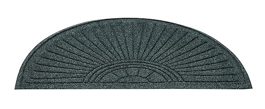 Guardian EcoGuard Diamond Fan Indoor Wiper Door Mat, Recycled Plactic and Rubber, 3', Charcoal Black - Image 7