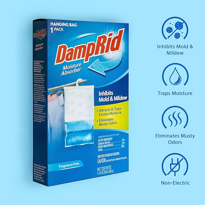 DampRid Fragance Free Hanging Moisture Absorber, 14 ounce (Pack of 6) - Image 7