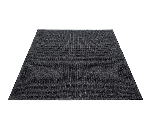 Guardian Floor Protection EGDFB030504 EcoGuard Diamond Indoor Wiper Floor Mat, Recycled Plactic and Rubber, 3" Length, 5' Width, Charcoal Black by GuardianFloorProtection
