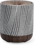 Essential Oil Diffuser 7 fl oz 200ml with Fabric Cover and Night Lamp | Ultrasonic Aroma Diffuser | Humidifier w Lights | Room Decor | Small Humidifier for Bedroom | Gift (Dark Brown) by ZmarKraft