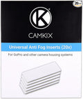 CamKix Anti-Fog Inserts compatible with Hero 4 Black, Silver, 3+, 3, 2, 1 and Other Camera and Housing Systems – 20 Pack Reusable Moisture Removing Inserts by CamKix