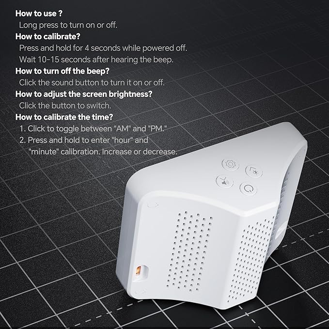 16-in-1 Air Quality Monitor Indoor with 7AQI Beep Alarm, CO2 Monitor, Air Quality Detector with PM1.0 | PM2.5 | PM10 | Temp | HUM | Formaldehyde | VOC Tester for Home Office Plant - Image 8