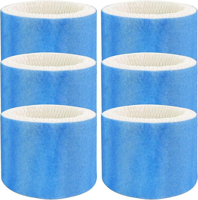 Funmit Humidifier Filters Replacement for Honeywell Humidifier Filter HAC-504 HAC-504AW and Honeywell Filter A, Replacement for Honeywell HCM-350 HCM-500 HCM600 Cool Mist Humidifiers, 6 Pack, Blue by Funmit