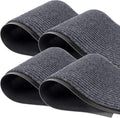 MaxMat® 4-Pack Extra Large Commercial Floor Mat, 3 x 5 Feet Heavy Duty, Waterproof, Low-Profile, Easy to Clean, Rubber Entry Mat (Grey, 3 x 5 Feet - 4 Pack) by MaxMat