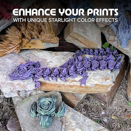Polymaker Panchroma Purple Color Changing PLA, 1.75mm, 1KG, Glitter Starlight Nebula 3D Printer Filament, Hides Layer Lines, Easy to Print, Tangle Free, AMS Compatible, Works with Most FDM Printers - Image 2