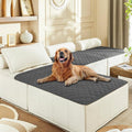 gogobunny 100% Double-Sided Waterproof Dog Bed Cover Pet Blanket Sofa Couch Furniture Protector for Puppy Large Dog Cat, Reversible (40x50 Inch (Pack of 1), Dark Grey/Light Grey) by gogobunny