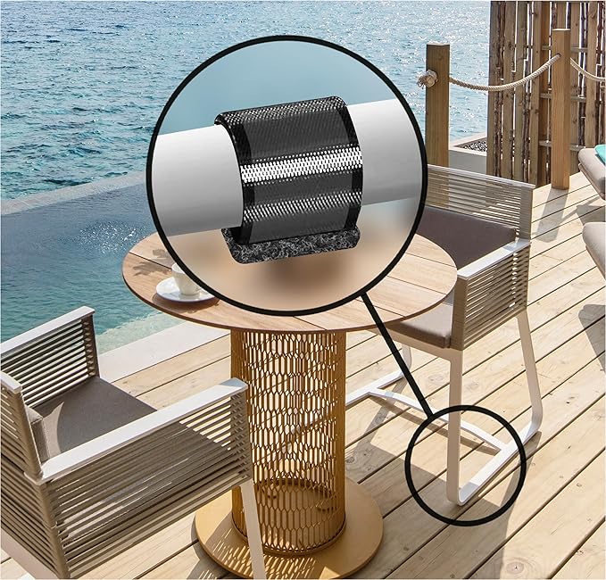 GorillaMarineGradeBerber Slipstick GorillaOutdoor Sled Base Chair Floor Protectors/Wrap Around Berber for Furniture with Tubular Legs and Bases (8 Pack) Wrap on Furniture Pads for Outdoor & Indoor Use - Image 5