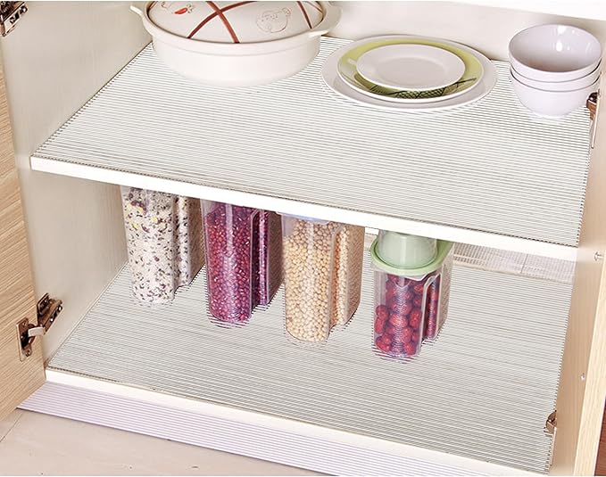 Shelf Liners for Kitchen Cabinets Non Slip 11 Inch Wide X 20 Ft Non Adhesive Drawer Liner Waterproof Clear Cabinet Liner Oil Proof Shelves Liner for Refrigerator Cupboard Pantry Closet Bathroom - Image 3