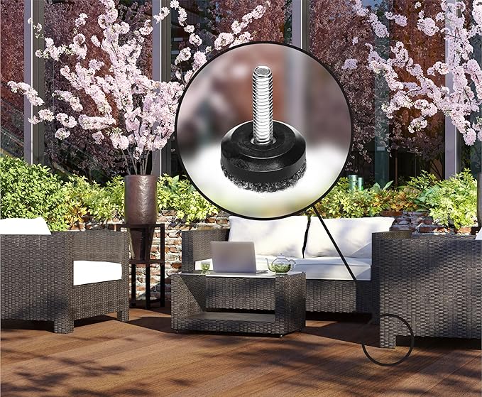 Slipstick Gorilla Outdoor Adjustable Furniture Levelers (8 Pack) Weatherproof Screw in Leg Glides for Chairs, Tables, and Outdoor Furniture Feet, 1-1/8 Inch Berber Glide, M8 Thread - Image 3