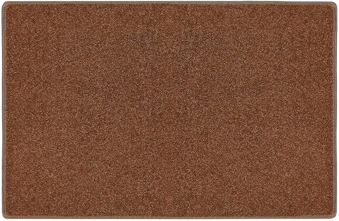 PURE ERA Carpet Stair Tread Landing Mat Tape Free Self Adhesive Non Slip Skid Resistant Indoor Doormat Area Rug Floor Mat for Kitchen Bathroom Workstations Washable Rectangle 2' X 3' (Brown) by PUREERA