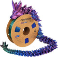 Comgrow Tri-Colors Silk PLA 3D Printer Filament, Rainbow PLA Filament 1.75mm, Dimensional Accuracy +/- 0.02 mm, 1KG Spool, Coextrusion 3D Filament with Shiny Silk Red-Blue-Green by Comgrow