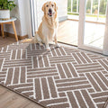 OLANLY Indoor Door Mat, 48x32 Inch, Dirt Resistant and Absorbent, Non-Slip Rubber Backing Floor Mats, Easy Clean Low-Profile Doormat for Entryway, Front Door, and Inside Entrance, Brown by OLANLY