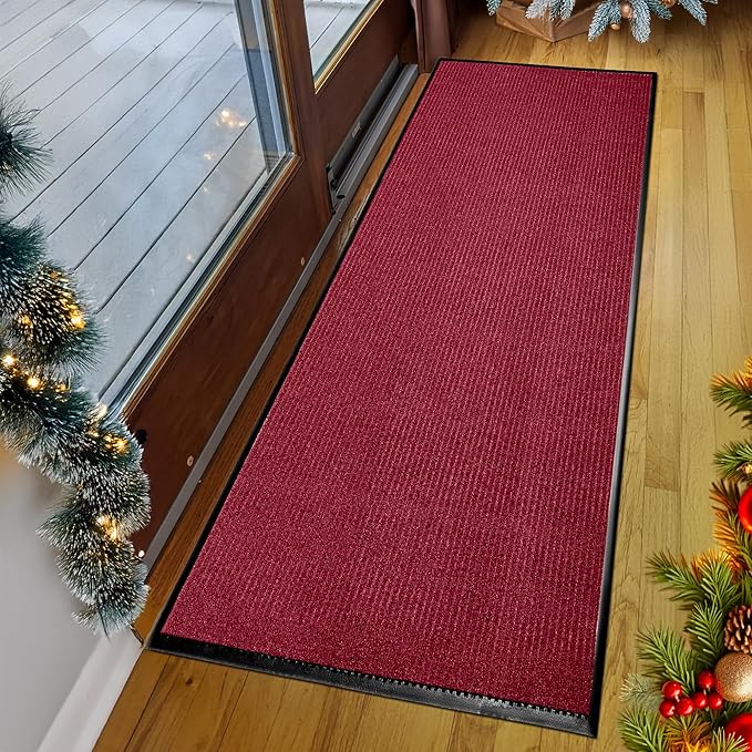 MaxMat® Extra Large Commercial Door Mat, Rubber Border Heavy Duty Door Mat, Waterproof, Low-Profile, Easy to Clean, Rubber Entry Mat. (Red, 2 x 6 Feet) - Image 8