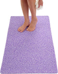 Soft Shower Mat Non Slip - PVC Loofah Inside or Outside Showers, Bathtubs, Bathrooms, and Wet Areas - Safe for Textured Tiled and Smooth Floor - No Suction Cups Secure Anti Slip (Purple Mix 24 x 47) by ENKOSI