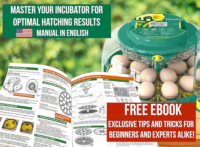 Dural's DX5® | Professional 18 Egg Incubator with Automatic Turning & Humidity Control | FCC Certified Egg Incubator | for Chicken, Quail, Duck Eggs | Precise Temperature | Easy to Clean (18 Eggs) - Image 8
