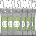 6 Pack Bamboo Charcoal Air Purifying Bag, Activated Charcoal Bags Odor Absorber, Moisture Absorber, Natural Car Air Freshener, Shoe Deodorizer, Odor Eliminators For Home, Pet, Closet by VITSCAN
