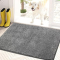 PURRUGS Dirt Trapping Door Mat 24" x 35.5", Non-Slip Machine Washable Entryway Rug, Dog Doormat, Indoor Front Door Mat, Super Absorbent Entry Rug for Muddy Shoes & Paws, Light Grey-Dark Grey by PURRUGS