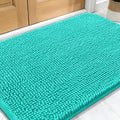 OLANLY Dog Door Mat for Muddy Paws 30x20, Absorbs Moisture and Dirt, Absorbent Non-Slip Washable Doormat, Quick Dry Chenille Mud Mat for Dogs, Entry Indoor Entryway Carpet for Inside Floor, Teal by OLANLY
