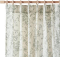 jinchan Pinch Pleated Curtains Floral Linen Blend Curtains for Living Room 108 Inches Length Green Peony Flower Printed Curtain Rod Pocket Back Tab Farmhouse Drapes with Hooks Set 2 Panels by JINCHAN