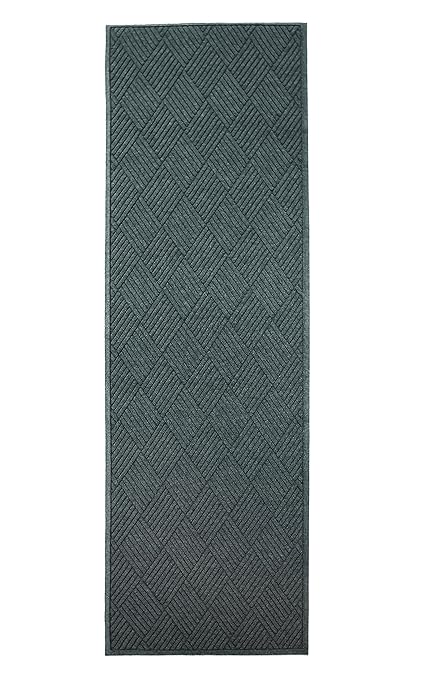 Guardian EcoGuard Diamond Indoor Wiper Floor Mat, Recycled Plactic and Rubber, 3'x10', Charcoal Black - Image 6