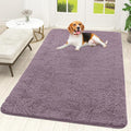 OLANLY Dog Door Mat for Muddy Paws 70x46, Absorbs Moisture and Dirt, Absorbent Non-Slip Washable Doormat, Quick Dry Chenille Mud Mat for Dogs, Entry Indoor Entryway Carpet for Inside Floor, Deep Plum by OLANLY
