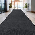MaxMat® Oversized Rubber Door Mat - Heavy Duty, Waterproof, Low-Profile, Easy to Clean, Commercial Floor Mat (4 x 16 Feet, Charcoal, MXM-RIB0316BK) by MaxMat