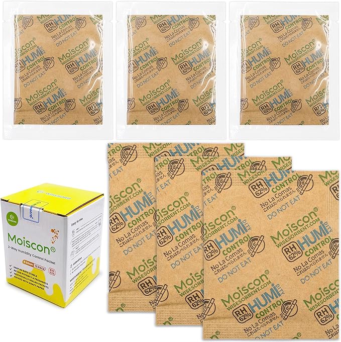960 Pack 62% Size 8 Two-Way Humidity Control Packs, 8 Gram for Storing 1 oz, Moisture Control Packets Individually Wrapped by Wisesorb