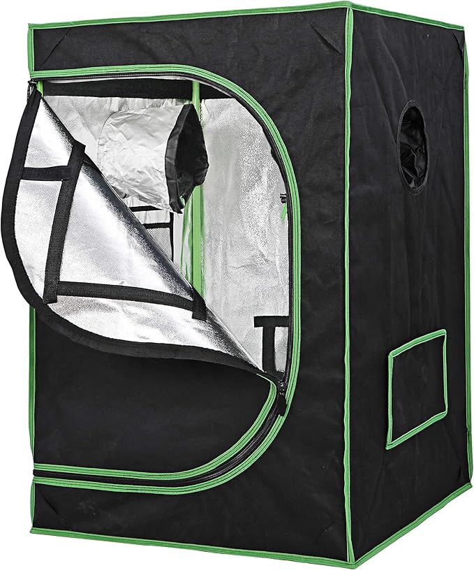 JungleA 2x2 Small Grow Tent, High Reflective Mylar Hydroponic Growing System, 24" x 24" x 36" Indoor Growing Tent Greenhouse Box Kit w/Window & Tray, Home Plant Farmer Flower, Mushroom, Veg Grow Box - Image 8