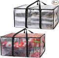 ClearSpace Oversized Moving Bags or Storage Bag – Large Moving Boxes with Backpack Straps, Zippers & Handles – Heavy-Duty Packing Bags for Moving, College Dorm, Christmas Decorations, 2 Pack by ClearSpace