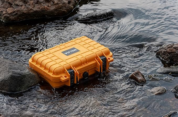 MEIJIA Portable All Weather Waterproof Protective Hard Case, Small Camera Case,Dry Case with Customizable Foam,Fit Use of Drones, Camera,Equipments, 11.65 ”x8.35”x3.78” - Image 8