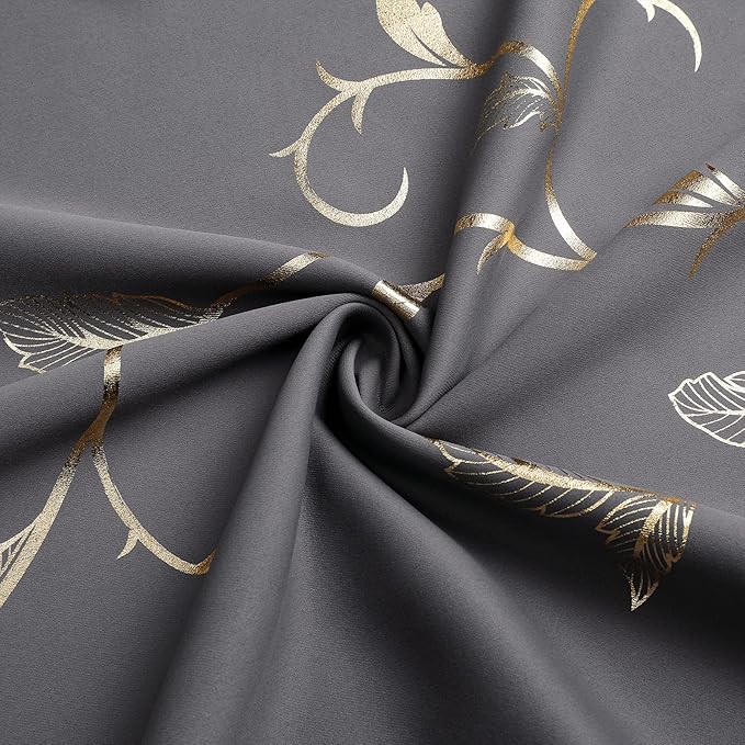 BUHUA Gray Room Darkening Curtains,Insulated Thermal Blackout Curtains,Noise Reducing Panels for Windows,Grommet Thermal Drapes for Living Room,52W×84L,1 Pair - Image 6