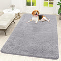 OLANLY Dog Door Mat for Muddy Paws 59x35, Absorbs Moisture and Dirt, Absorbent Non-Slip Washable Doormat, Quick Dry Chenille Mud Mat for Dogs, Entry Indoor Entryway Carpet for Inside Floor, Light Grey by OLANLY