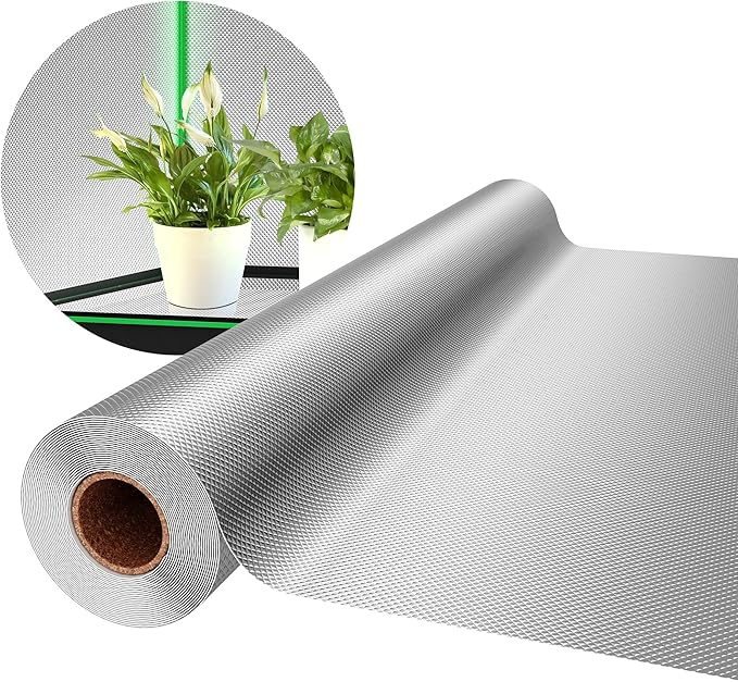 VIVOSUN 6 Mil Mylar Film Roll, 4 ft. x 10 ft. Diamond Film Foil Roll, Heavy-Duty Reflective Film for Grow Tent, Warm House, and Grow Room (10 ft.) by VIVOSUN
