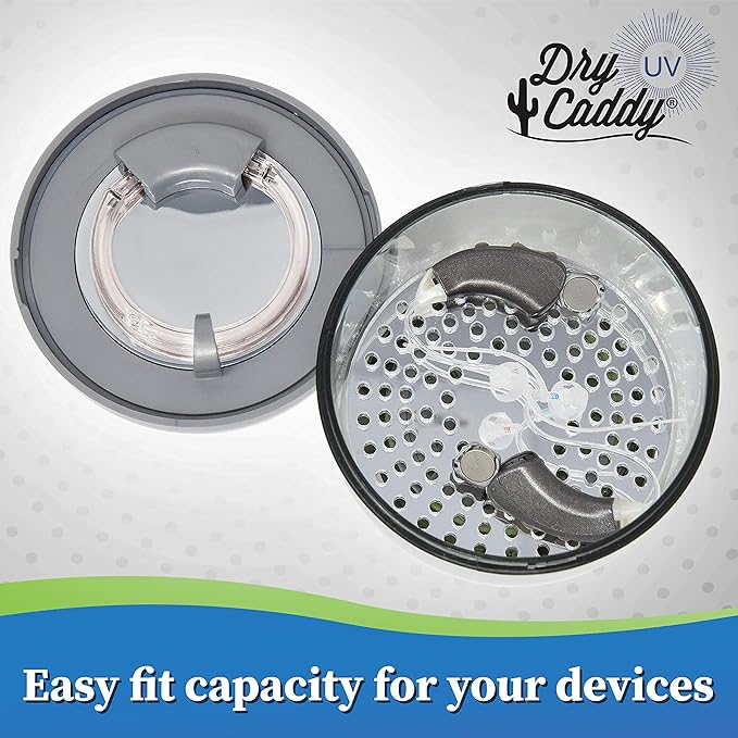 DryCaddy UV by Dry & Store | with Industry-Leading Desiccant to Keep Hearing Aids or Small Electronics Clean and Last Longer - Image 3