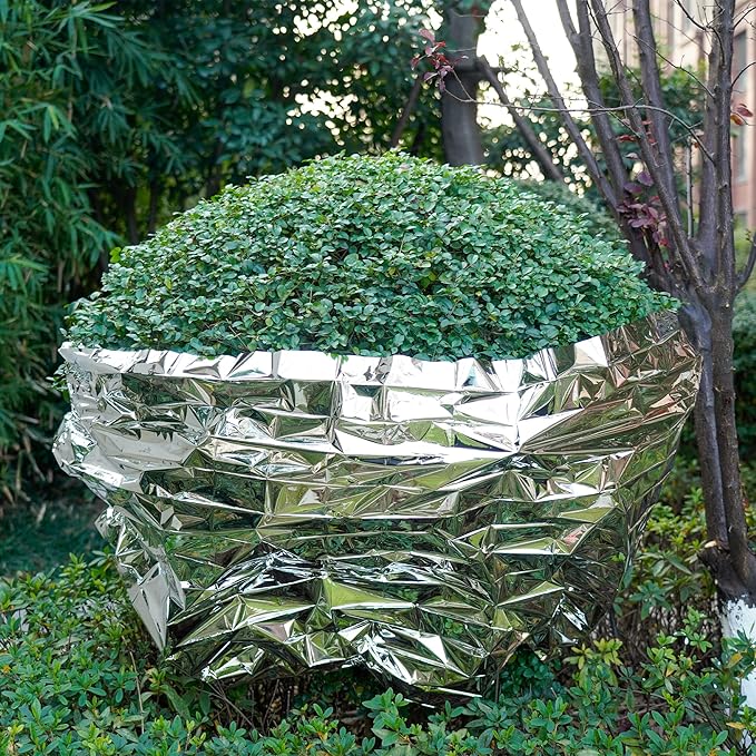 Plant Growth Mylar Films High Reflective Mylar Film Garden Greenhouse Covering Foil Sheets for First Aid Blanket Growth Room Camping Simple Tent,82.6 x 51.2 Inch(6 Pieces) - Image 3