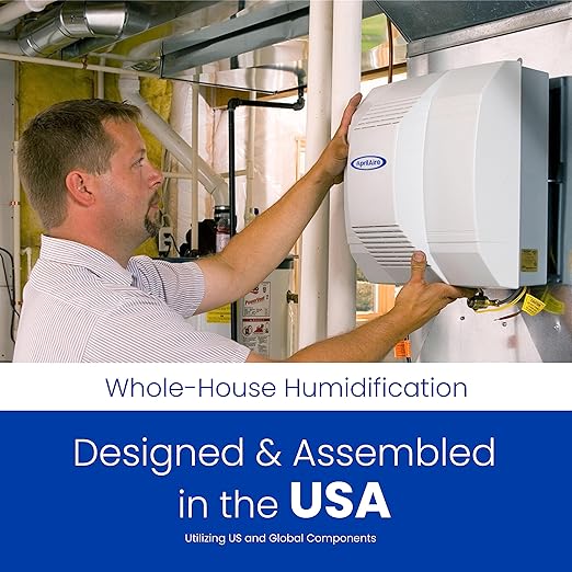AprilAire 700M Whole-House Fan Powered Humidifier, Manual Control, Large Capacity, Up to 5,300 Sq. Ft., 18GPD, Gray - Image 7